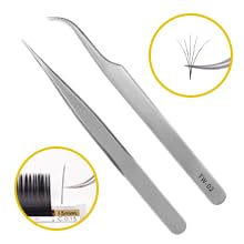 LASHVIEW Eyelash Extension Kit - 44 Piece Set for Beginners, Includes Mannequin Head, Lashes, Glue, Tweezers, Black, Model alv-ZY-KIT
