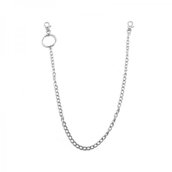 Merishopp 5Xunisex Metal Wallet Chain Jeans Biker Rocker Double Layered Necklace 1 Layer
