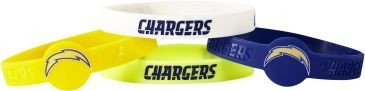 Aminco NFL Los Angeles Chargers Silicone Bracelets, 4-Pack