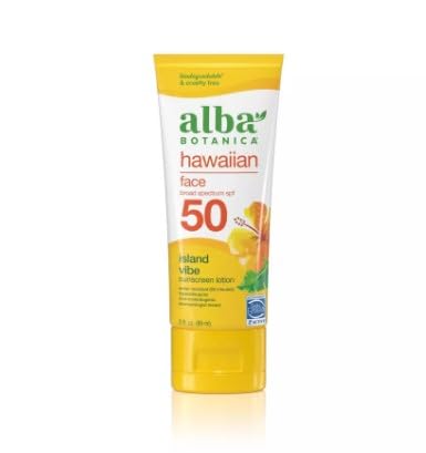Alba Botanica Facial Sunscreen Lotion, Spf 45, Fragrance Free, 2 Oz