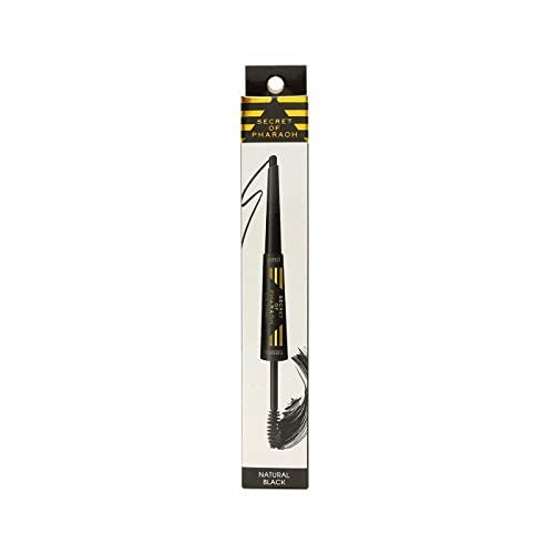Dual Eye Brow Pencil Natural Black - 2-in-1 Eye Brow Pencil and Eyebrow gel Masacara, Natural Looking Brows, Stay on All Day, Pe