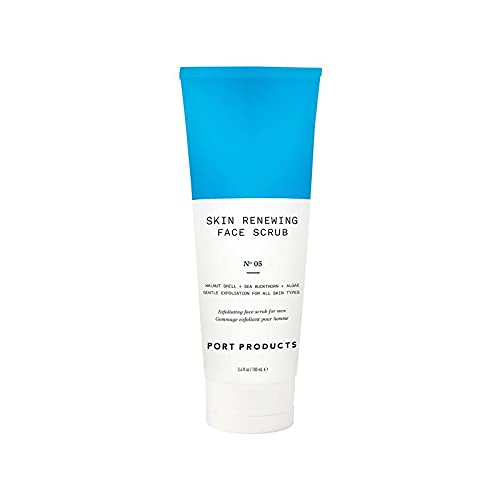 Port Products Skin Renewing Face Scrub | Naturally exfoliating Glycolic Acid | Antioxidant Turmeric fights redness and blemishes