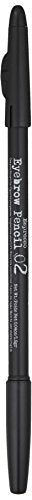 3 In 1, Skinny Eyebrow Pencil - 02 With Sharpener Cap & Spoolie Brush - Draws Tiny Brow Hairs & Fills In Sparse Areas & Gaps, Sh