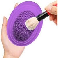 D Classic Decor Makeup Brush Cleaning Mat/Bowl, Soft And Durable Silicone Cosmetic Cleaner Pad, Foldable Portable Washing Tool S