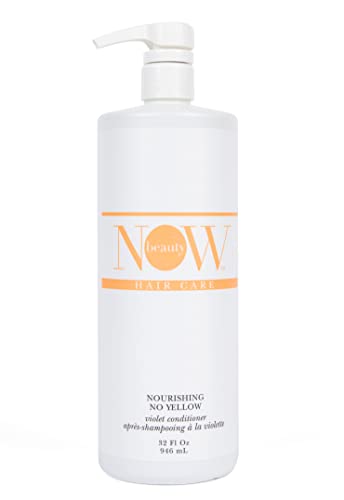 Now Beauty Nourishing No Yellow Conditioner - Brass-Neutralizing Purple Conditioner For Color-Treated Hair - Intensive Hydrating