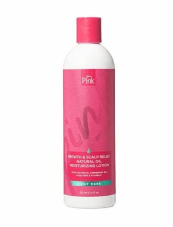 Lusters Pink Growth & Scalp Relief Natural Oil Moisturizing Lotion 12 Oz