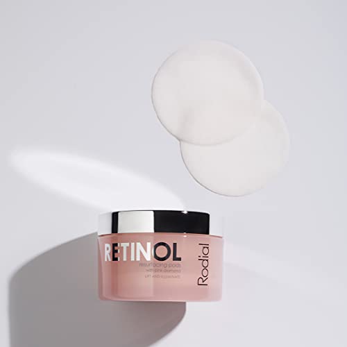 Rodial Retinol Resurfacing Pads Night (50 pads), Rejuvenating Complex with Retinol, Hyaluronic Acid and Niacinamide for Hydrated