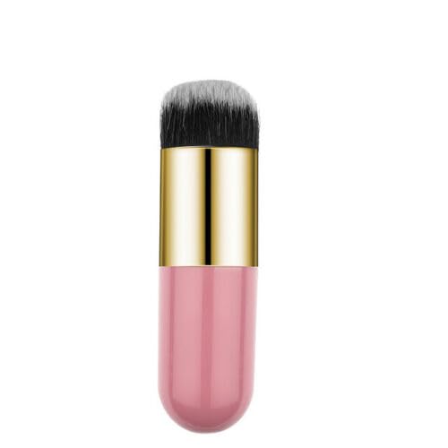 Carapace Foundation Brush | Loose Powder Brush | Ladies Makeup Tools Blush Highlighter Brush (Pink Gold)