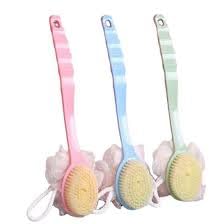Arcreactor Zone 2 IN 1 loofah with handle, Bath Brush, back scrubber, Bath Brush with Soft Comfortable Bristles And Loofah with 