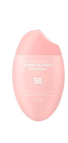 SPF 50 Face and Body Sunscreen  Non Greasy, Water Resistant & Invisible Sheer Finish, Hydrating Sun Protection for Sensitive Sk