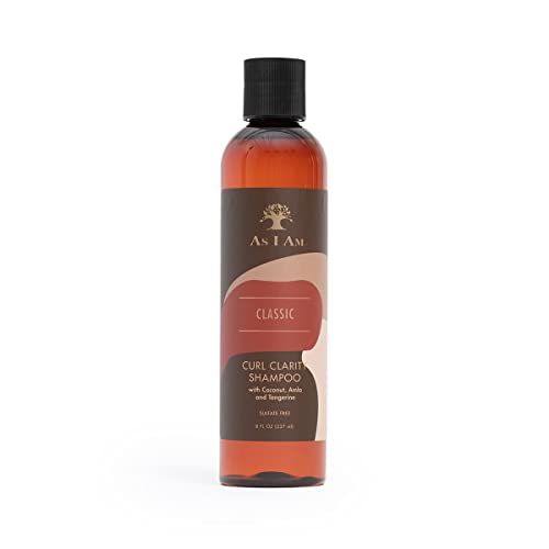 As I Am curl clarity Shampoo - 8 ounce - with coconut, Amla & Tangerine - gently cleanses curly Hair - Vegan & cruelty Free - Su