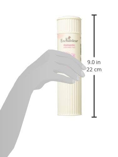 Enchanteur Romantic ,Body Perfumed Talc 200 G. (7.05 Oz) ,The exotic sensual fragrance of Bulgarian Rose and White Jasmine