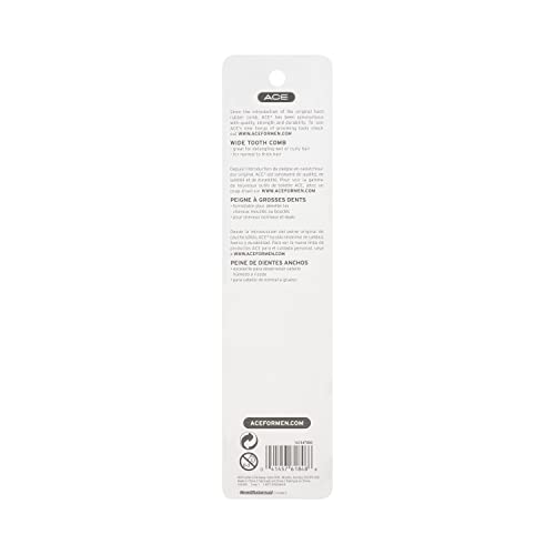 GOODY Ace Bi-function Comb, Coarse Teeth & Regular Teeth, Black, 1CT