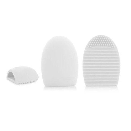 Gugzy Brush Egg The Cosmetic/Makeup Brush Cleaner/Cleaning Tool. Compact And Highly Effective. (White)