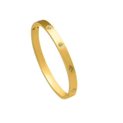 Palmonas Floral Diamonds Bangle Bracelet For Women  Gift For Girls & Women | Waterproof & AntiTarnish Bangle Bracelet
