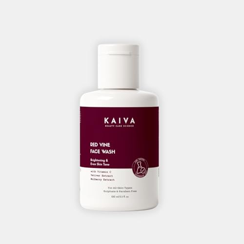 Kaiva Red Vine Face Wash With Vitamin C & Mulberry Extract | For Women & Men  100 Ml