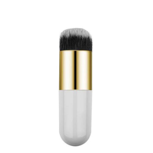 Carapace Foundation Brush | Loose Powder Brush | Ladies Makeup Tools Blush Highlighter Brush (White Gold)