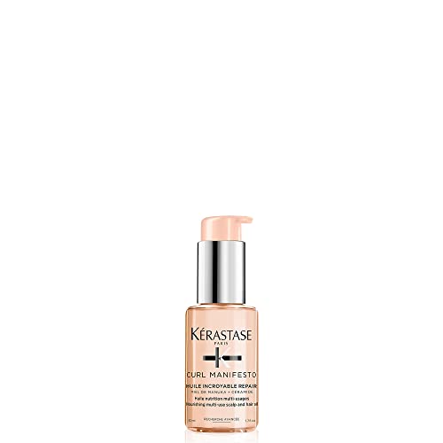 KERASTASE Curl Manifesto Sublime Repair Hair & Scalp Oil | Soothes & Strengthens Hair | Soothes Dry Scalp | Anti-Frizz | For All