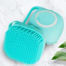 MKSL Silicon Massage Bath Brush, Scalp & Bathing Brush For Cleaning Body Silicon Wash Scrubber, Cleaner & Massager For Shampoo, 