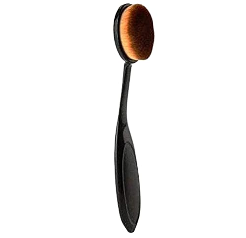 MkslOval Makeup Brush Set Professional Oval Toothbrush Foundation Contour Concealer Eyeliner Blending Cosmetic Brushes Tool (Bla