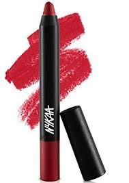 Nykaa MatteIlicious Lip Crayon, Matte Finish, 2.8Gm, With Prove Your Point Cosmetic Sharpener  Kiss N Tell (Shade No 06)