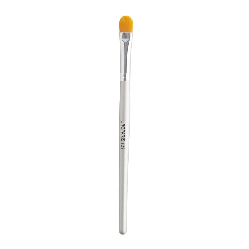 Uroparis 139 Concealer Brush For Face Makeup | Flat Shader  Makeup Tool With Wooden Handle For Seamless Blending  Silver (1 Pi