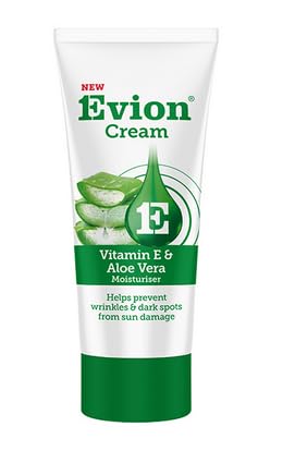 Evion Cream With Vitamin E And Aloe Vera, Moisturising Cream For Wrinkles And Dark Spots, 60G