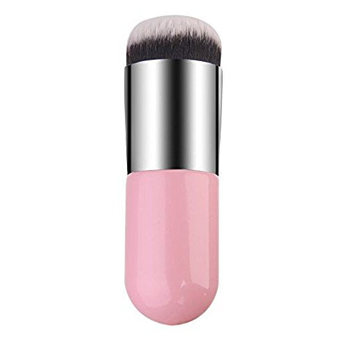Gugzy Makeup Cosmetic Face Powder Blush Brush (Pink Silver)