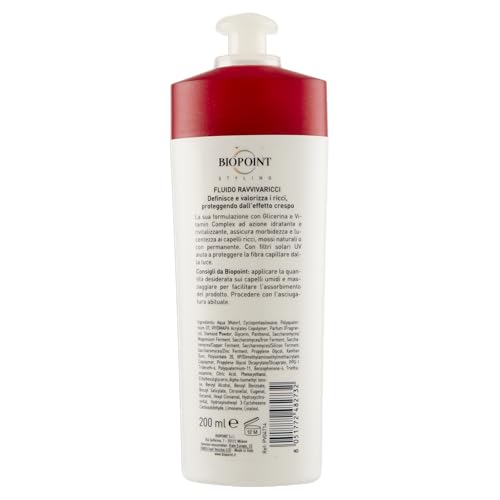 BIOPOINT Styling curl Fluido ravvivaricci Anti Fizz, Light seal check nA 2, 67 Fl Oz, Made in Italy italian import]