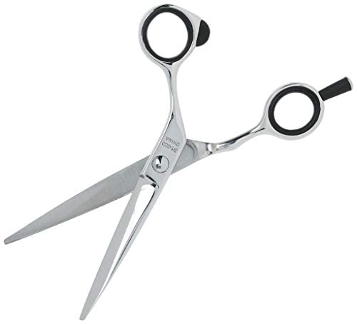 Cricket S1 Pro Series 600 6 inch Shears Professional Stylist Barber Hair Cutting Scissors, Convex Edge, Swedish Steel