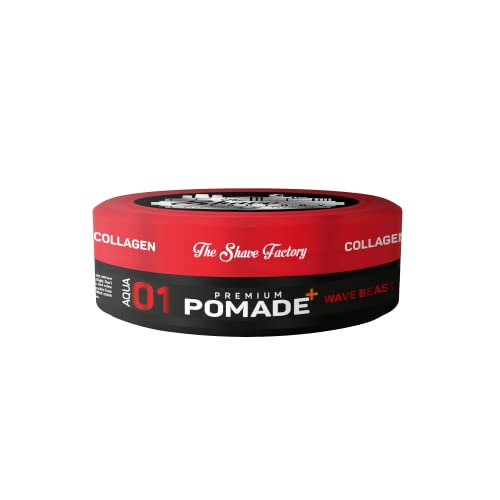 the shave factory Premium Pomade 150ml 01 Wave Beast with Collagen Extra Hold & Shine