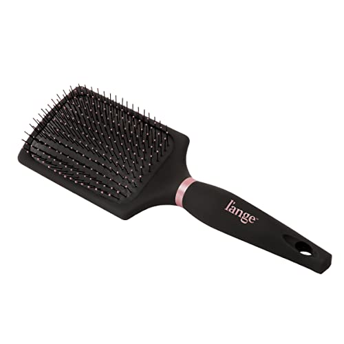 L’ANGE HAIR Siena Paddle Brush - Heat-Resistant Nylon Bristles, Black, 1 Count, Model 2064