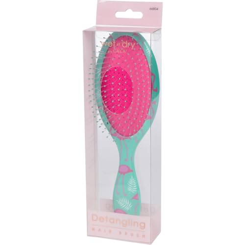 Cala Wet-n-dry teal flamingo hair detangler