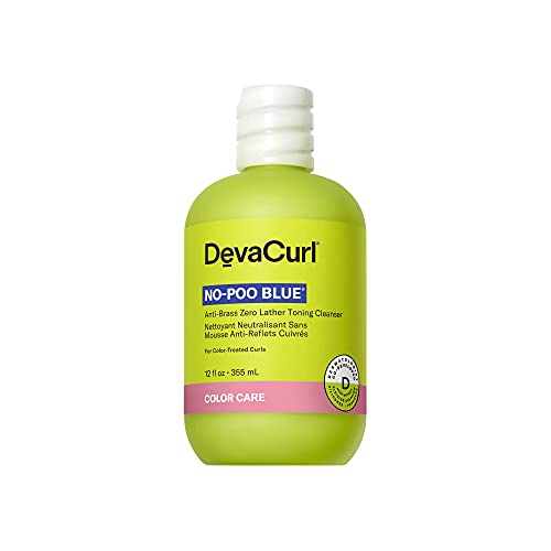 Devacurl No-Poo Blue? Anti-Brass Zero Lather Toning Cleanser, Superfruits, 12 Fl. Oz.