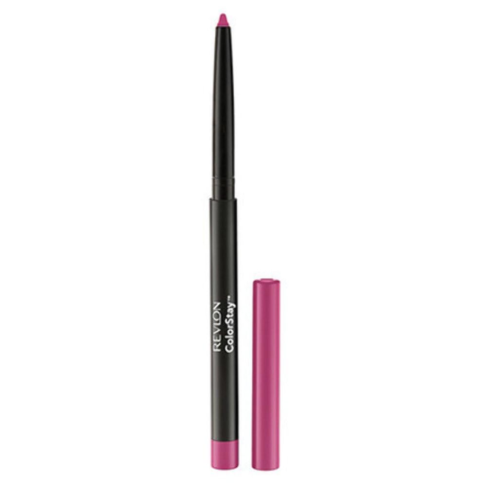 REVLON Lip Liner, Colorstay Lip Makeup with BuiltinSharpener, Longwear Rich Lip Colors, Smooth Application, 677 Fuchsia, 0.01 