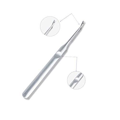 Kddom 2 Pcs Stainless Steel Cuticle Pusher Remover Dead Skin Fork Trimmer Professional Cuticle Trimmer