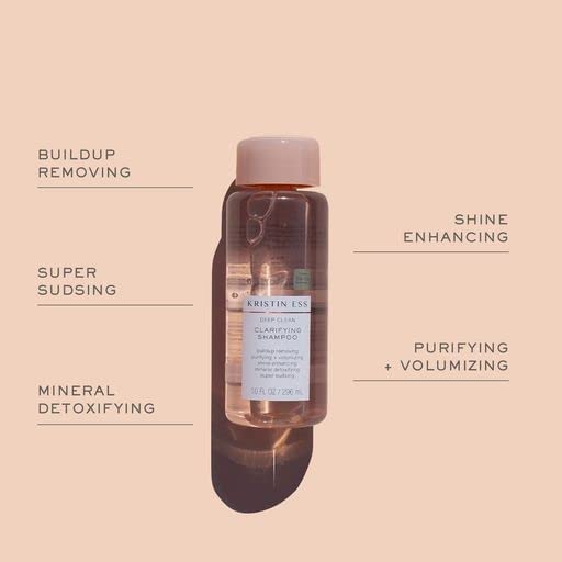 Kristin Ess Hair Deep Clean Clarifying Shampoo For Build Up, Dirt And Oil On Hair And Scalp, Cleanse + Detox Oily Hair, Vegan, 1
