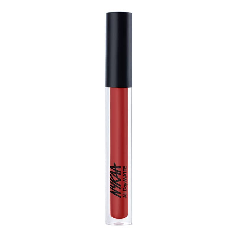 Nykaa All Day Matte Waterproof, Transfer Proof, Mask Proof, 12H Liquid Lipstick  Cool Cop