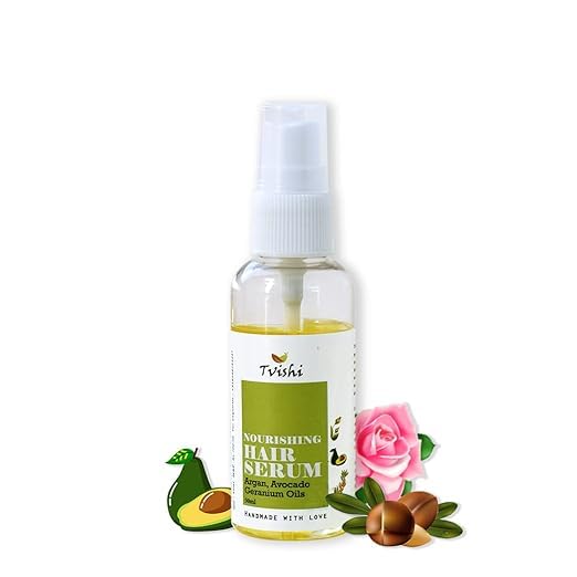 Tvish Nourishing Hair Serum  50 Ml | Hair Serum For Dry Frizz | For Hair Smoothening & Shine | Hair Fall, Split Ends | For Flya