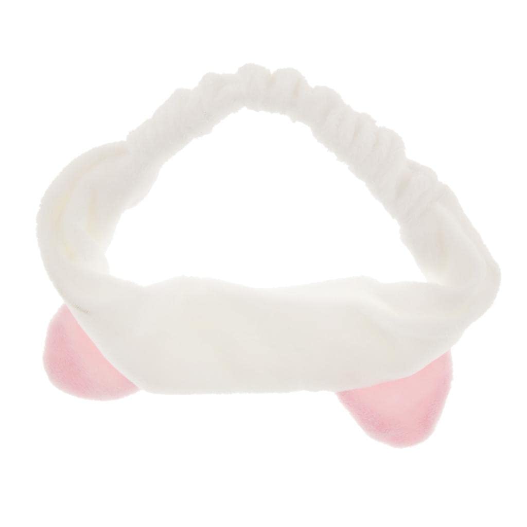 Myaddiction Cat Ear Make Up Face Washing Shower Mask Hairband Snood Headband Whiteclothing, Shoes & Accessories | Womens Accesso