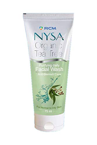 Nysa Rcm Natural Organic Tea Tree Oil Face Wash (75Ml)Pack Of 5