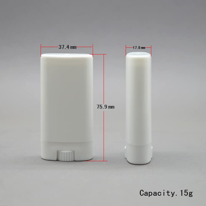 10 PCS plastic empty 15g black oval shape lip balm tube deodorant containers 0.5oz lipstick tube small wax packing container
