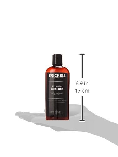 Brickell Men's Deep Moisture Body Lotion for Men, Natural and Organic Protects and Hydrates Dry Skin, 8 Ounce, Scented
