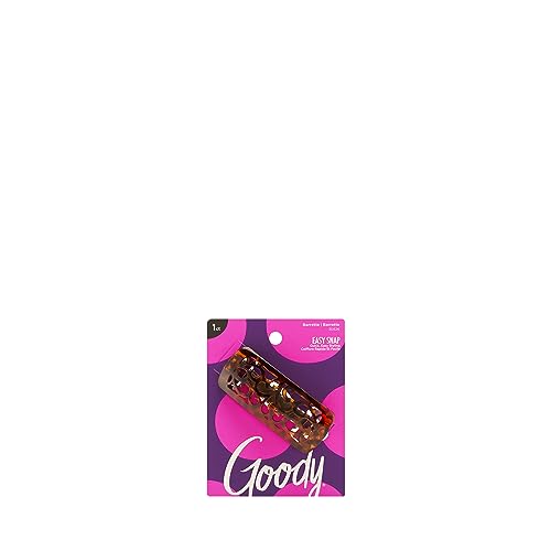 Goody Slideproof Autoclasp Carved Hair Barrettes 1 Count - Lock In Place & Suitable For All Hair Types - Pain-Free Hair Accessor