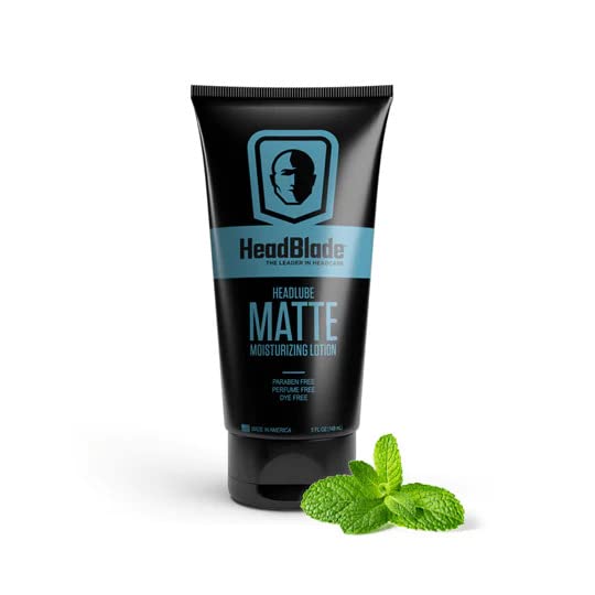 HeadBlade HeadLube Matte Moisturizer Lotion for Men (5 oz) - Leaves Head Smooth and Grease-Free, free Head Shaving Experience -