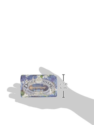 Nesti Dante Nesti Dante Dolce Vivere Fine Natural Soap - Firenze - Blue Iris, Morning Dew And Laurel, 8.8Oz, 8.8 Ounce
