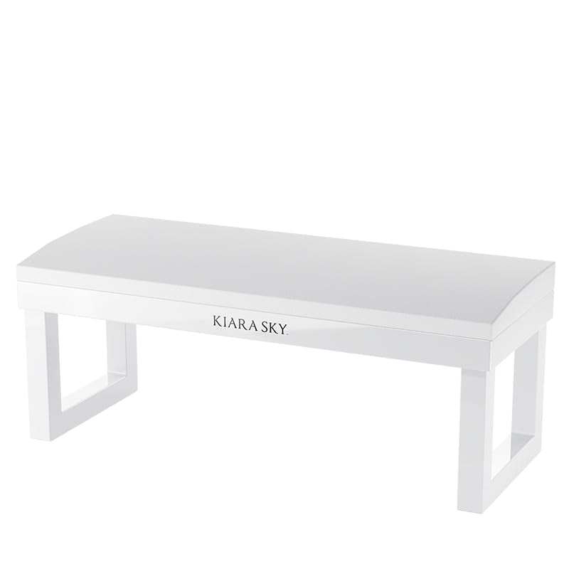 Kiara Sky Arm Rest For Manicure & Pedicure Technician Stations - Acetone Resistant & Waterproof (White)