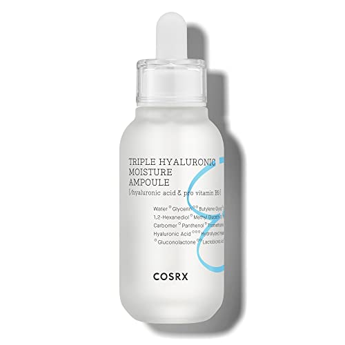 Cosrx Hydrium Triple Hyaluronic Moisture Ampoule, 40Ml  135 Floz  Hyaluronic Acid Viscous Serum  Korean Skin Care, Animal Testin