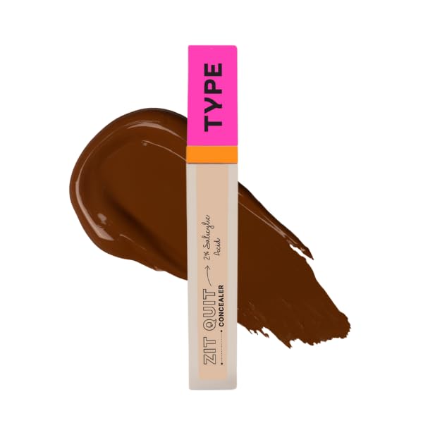 Type Beauty Inc. Zit Quit Waterproof Concealer For Face Makeup With 2% Salicylic Acid For Acne Prone Skin | Covers Dark Spots | 