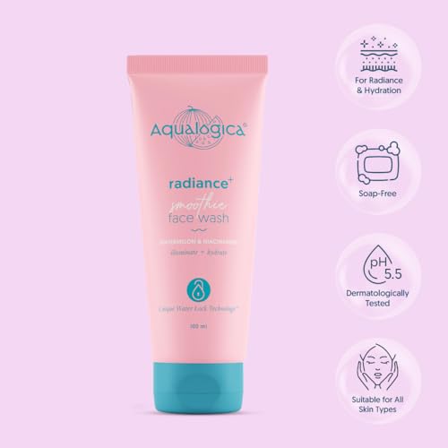 Aqualogica Radiance+ Smoothie Face Wash With Watermelon & Niacinamide For Men & Women -Reduces Dark Spots & Blemishes | For Oily